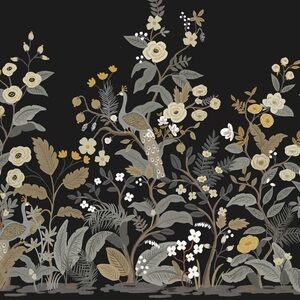 Rifle Paper Co. Peacock Wall Mural in Black